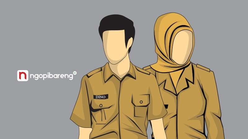 Ilustrasi ASN Satpol PP yang menjual barang bukti penertiban ditahan, bisa jadi pelajaran bagi pegawai lainnya. (Grafis: Fa Vidhi/Ngopibareng.id)