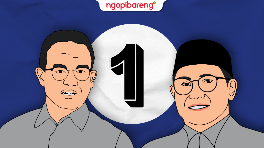 Ilustrasi. Pasangan Anies Baswedan-Muhaimin Iskandar. (Ilustrasi: ngopibareng.id)