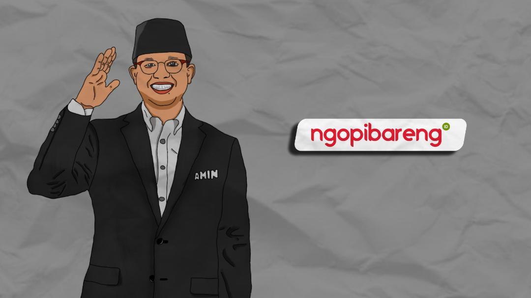 Debat capres berjalan panas, antara Anies Baswedan dan Prabowo Subianto. Anies melemparkan pertanyaan soal etika kepada Prabowo. (Ilustrasi: Ngopibareng.id)