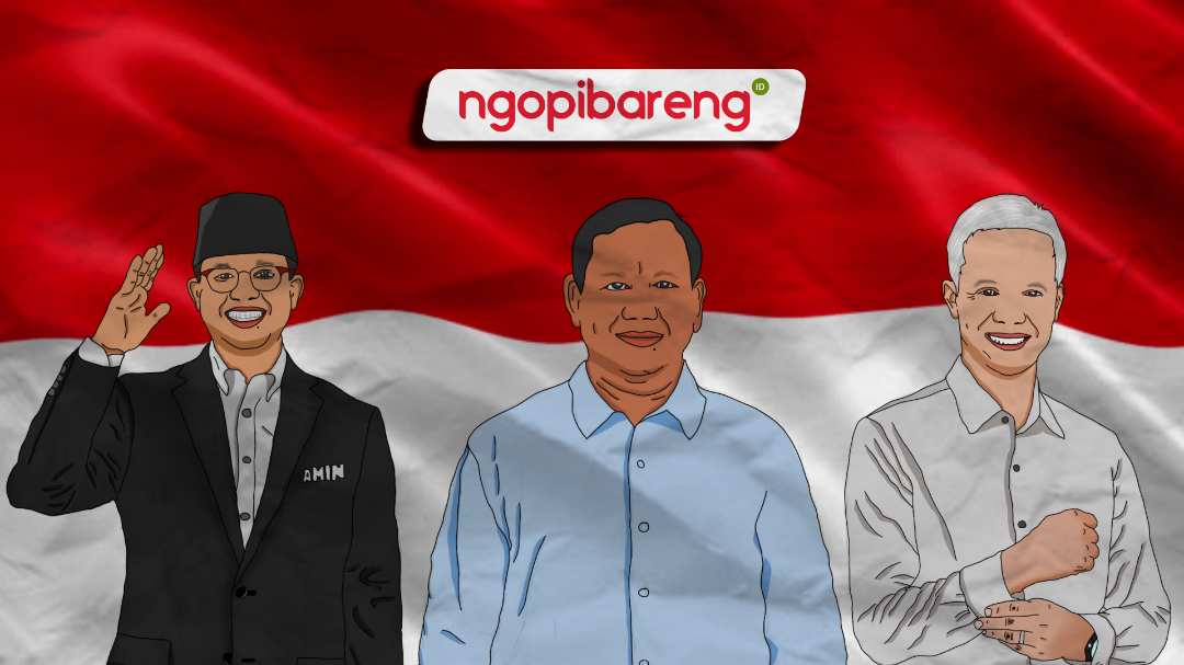 Ilustrasi para Calon Presiden RI 2024. (Ilustrasi: Ngopibareng.id)