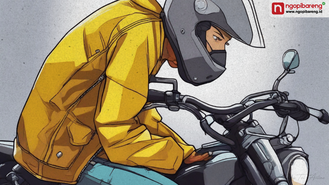 Ilustrasi pencurian sepeda motor. (Ilutrasi: Ngopibareng.id)