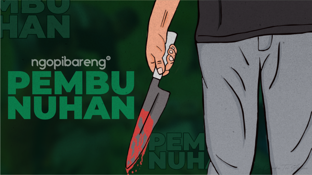 Polisi menangkap Ismono, 64 tahun, warga Desa Karagjoho, Badegan, Ponorogo. Pelaku membacok kakaknya, Ismu, 70 tahun, di bagian kepala hingga tewas. (Ilustrasi: Ngopibareng.id)
