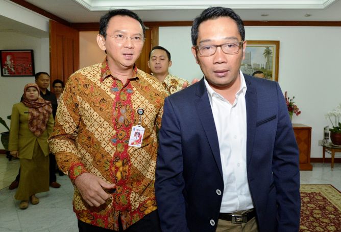 Ridwan Kamil dan Basuki Tjahaja Purnama (Ahok).