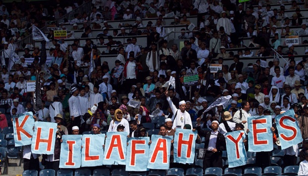 Rapat Akbar Hizbut Tahrir Indonesia (HTI) di Gelora Senayan Jakarta. (Foto Dokumen)