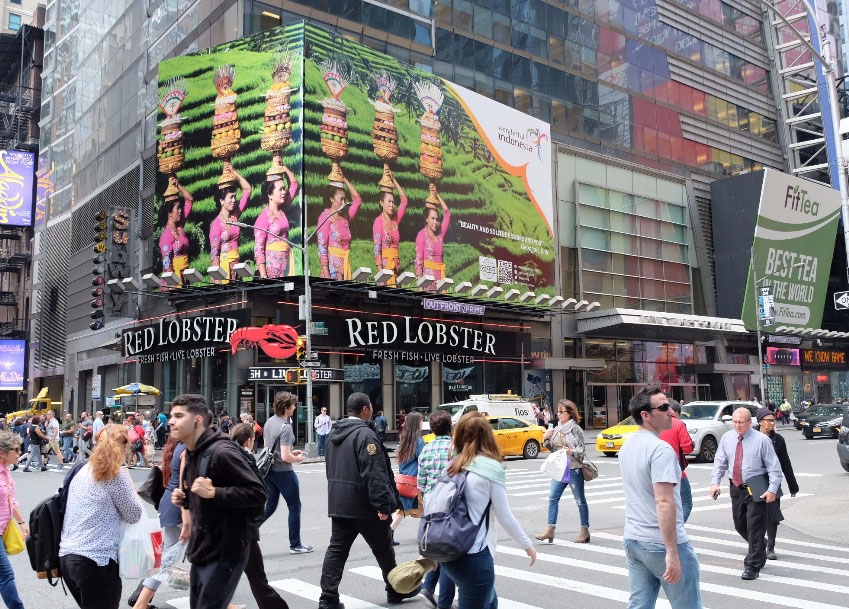 PROMO: Branding Wisata Wonderful Indonesia nampang di Time Square, New York, Amerika Serikat.