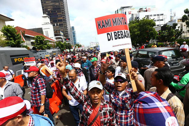 AHOKER: Pendukungnya di Jakarta minta Ahok dibebaskan dari penjara. (Foto Istimewa)