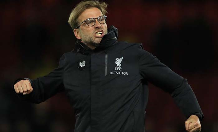 Ekspresi pelatih Liverpool Jurgen Klopp usai timnya mengalahkan Middlesbrough hari Minggu (21/5) malam. Liverpool berada di peringkat 4, lolos ke Liga Champions musim depan. (foto: afp) 