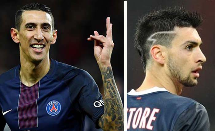  Angel Di Maria (kiri) dan Javier Pastore. 