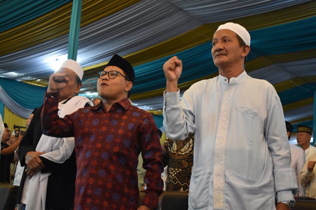 Musyawarah Kubro, Kyai Pondok Pesantren se Jawa Timur dengan Ketua Umum DPP PKB H. A. Muhaimin Iskandar, yang bertempat di Pondok Pesantren Progresif Bumi Shalawat Sidoarjo, Kamis (25/5).