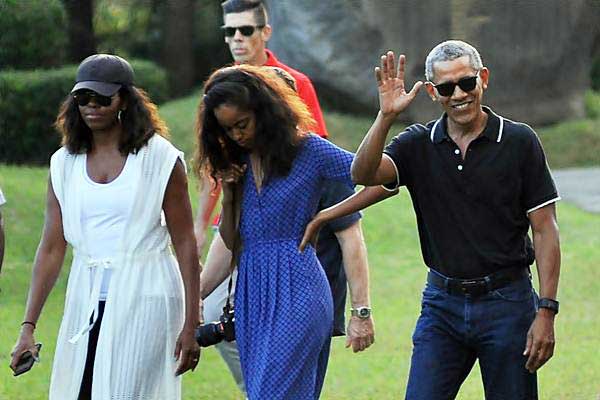 Obama beserta keluarga saat berkunjung ke Bali beberapa waktu lalu. 