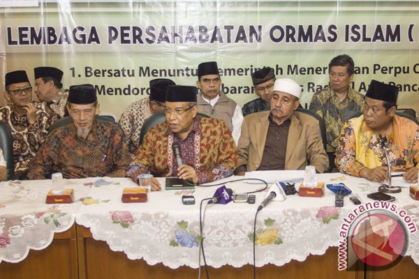 SIKAP: PBNU bersama 14 ormas Islam nyatakan sikap. (foto: istimewa)