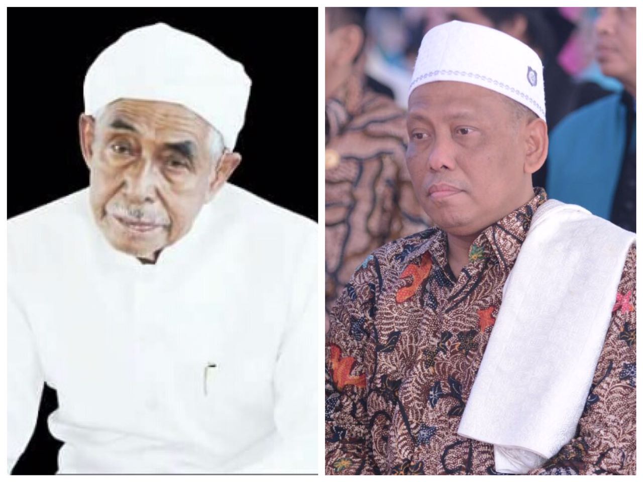 WAFAT: KH Ahmad Basyir AS (kiri)  dan KH Mannan Fadhaly (kanan).