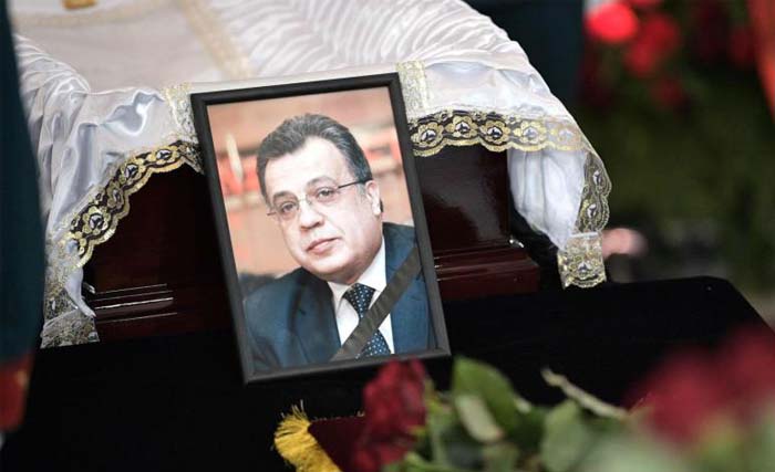 Jenazah Dubes Rusia di Ankara Andrei Karlov,  yang tewas di Turki akhir tahun lalu. (foto:the new arab)