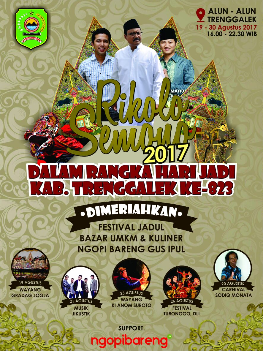 Rikolo Semono 2017 Hari Jadi Kabupaten Trenggalek ke-823