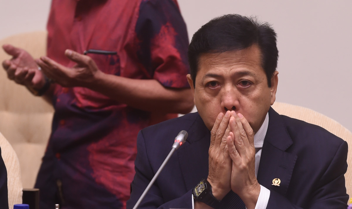 Tersangka skandal korupsi e-KTP, Setya Novanto