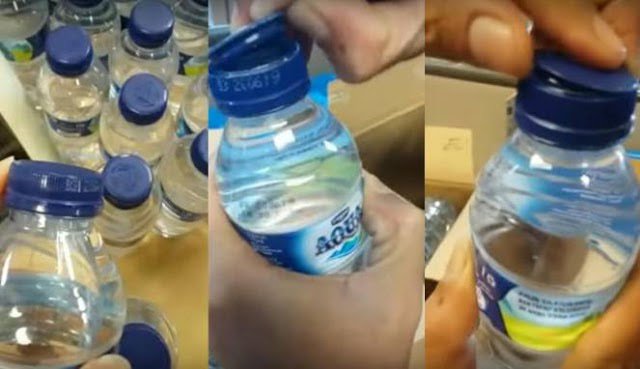 Potongan video tutup botol aqua yang membuat heboh netizen.