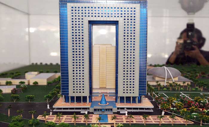 Maket gedung dan apartemen DPR-RI. (dokumentasi)