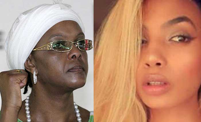  Ibu negara Zimbabwe Grace Mugabe (kiri) yang menghajar model Afsel, Gabriella Engels (kanan). (foto: dokumentasI)