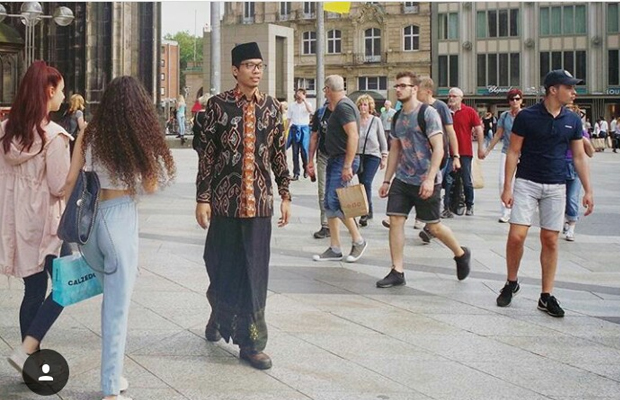 BERSARUNG: Muhammad Abdullah Syukri, mahasiswa University of Duisberg-Essen Jerman. (foto: ist)