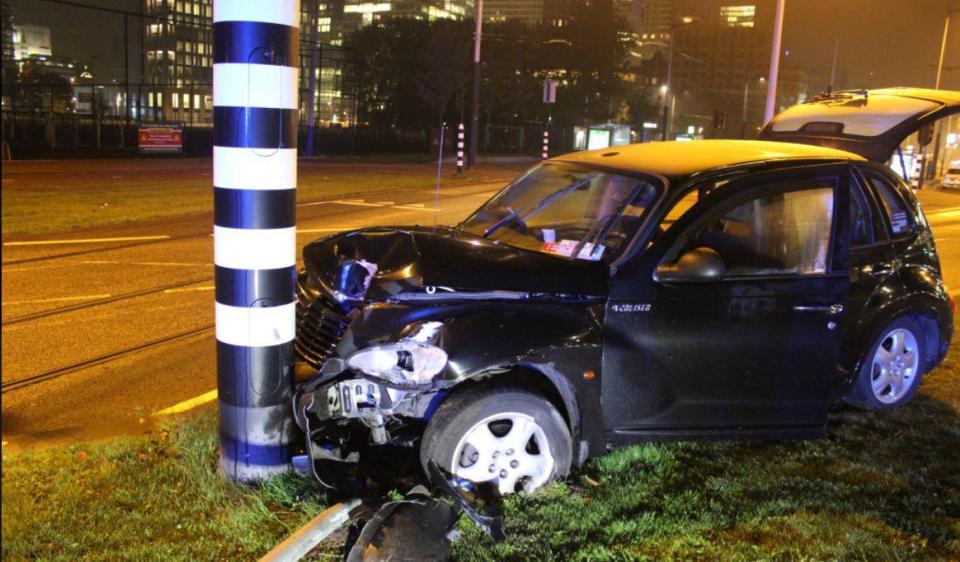 Kondisi mobil yang ditumpangi Kun Aguero. 