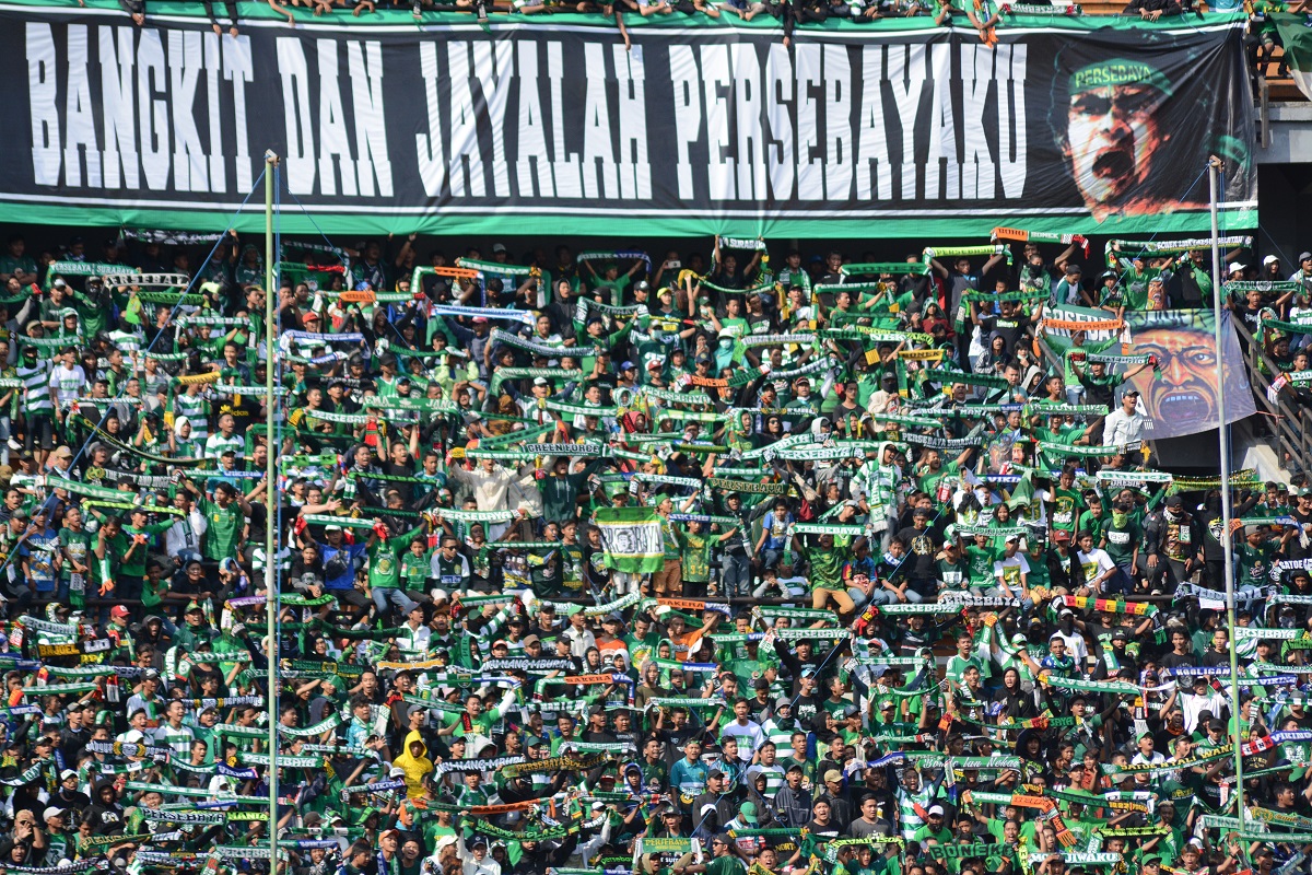 Ilustrasi Foto Bonek Mania Suporter Persebaya Surabaya. (foto: dok. ngopibareng)