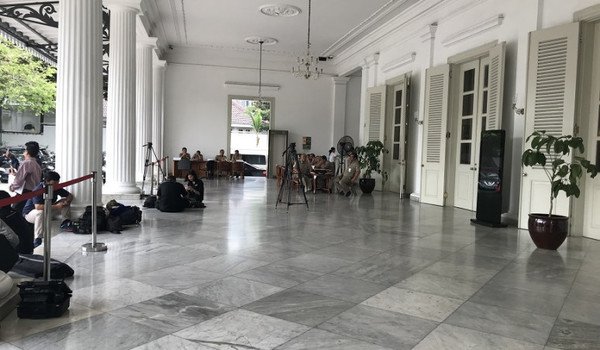 Situasi Balai Kota DKI Jakarta, Selasa, 17 Oktober 2017. (Foto:Beritasatu)