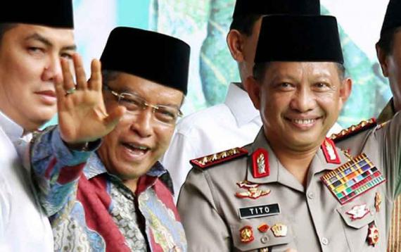 BERSAMA: Kapolri Jenderal Tito Karnavian bersama KH Said Aqil Siroj, Ketua Umum PBNU. (foto: dok)