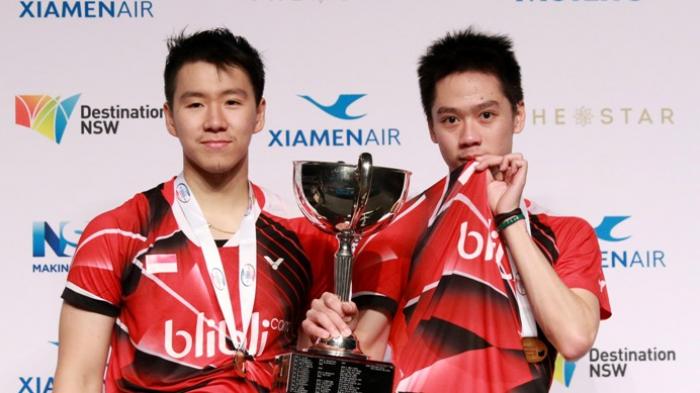 Marcus Fernaldi dan Kevin Sanjaya. (foto: tribun)