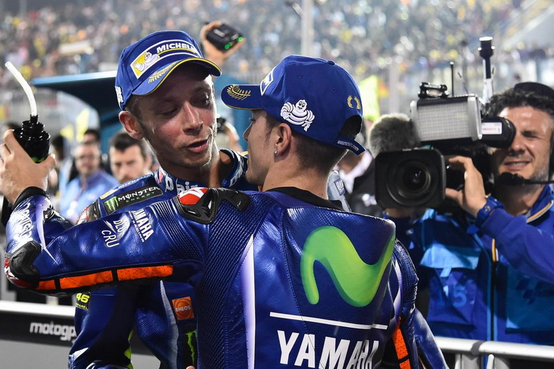 Rossi dan Vinales, sempat alami perbedaan saat memilih ban saaat MotoGP Australia, akhir pekan kemarin.