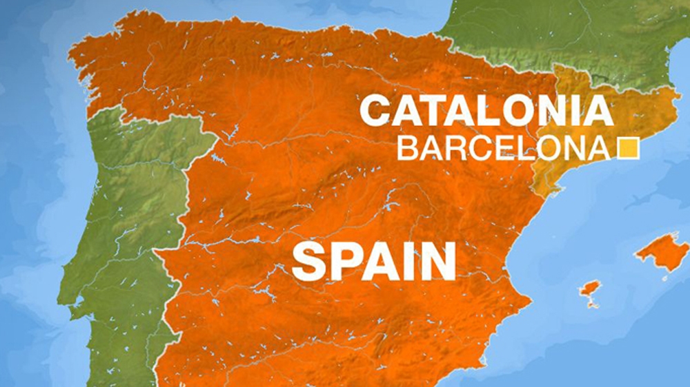 ilustrasi wilayah Spanyol.