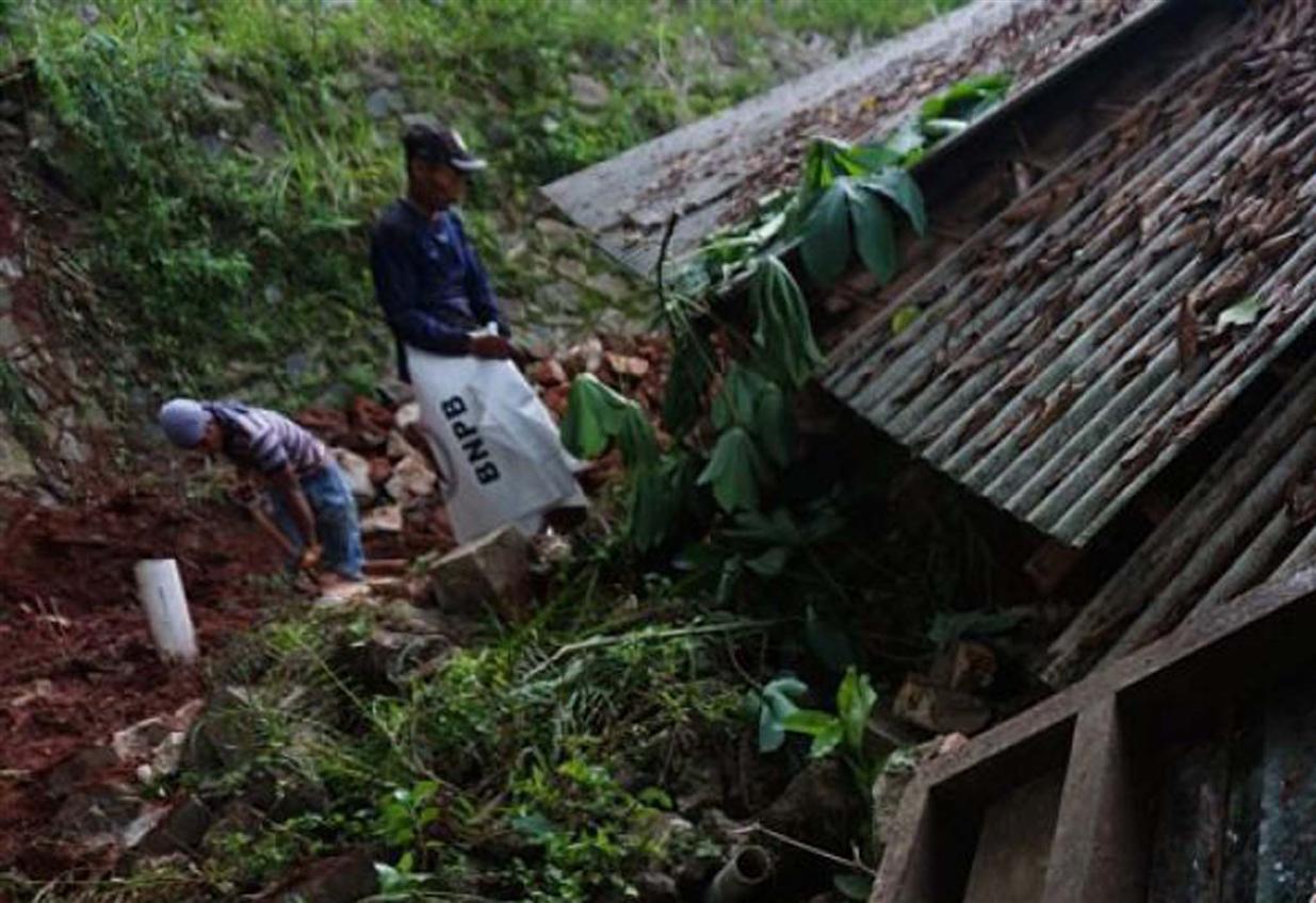 Rumah korban longsor. (Foto; Ilustrasi)