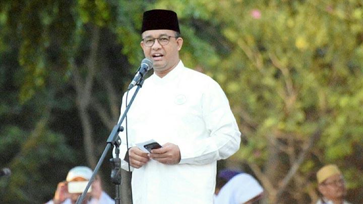 Gubernur Jakarta Anies Baswedan menghadiri acara Reuni Akbar Alumni 212 di kawasan Monumen Nasional, Jakarta Pusat pada hari ini, Sabtu, 2 Desember 2017. (Foto: Tempo)