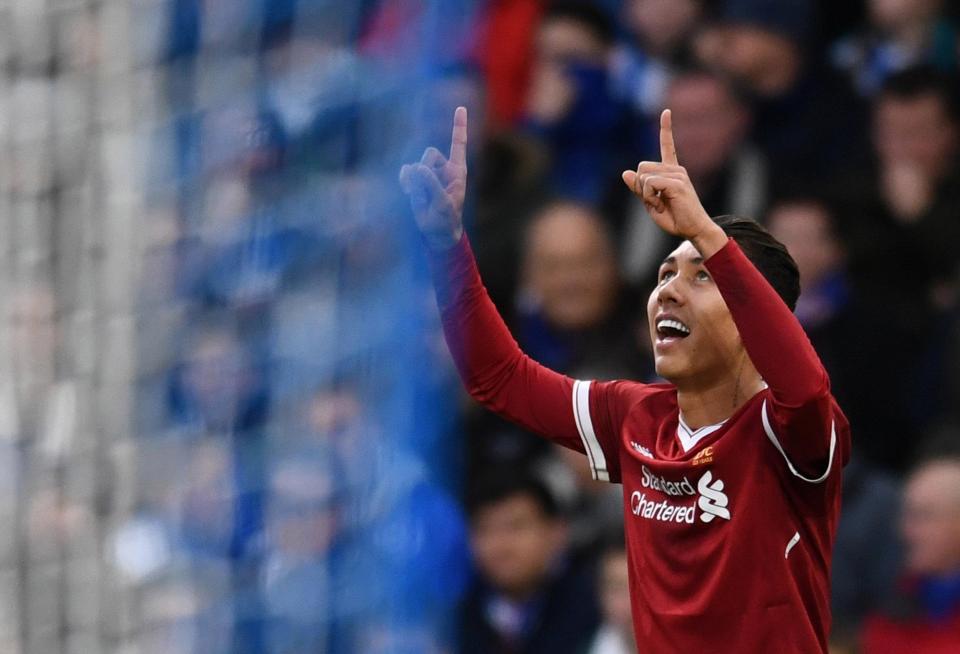 Roberto Firmino mencetak dua gol ke Brighton & Hove Albion dalam lanjutan Liga Inggris, tadi malam.