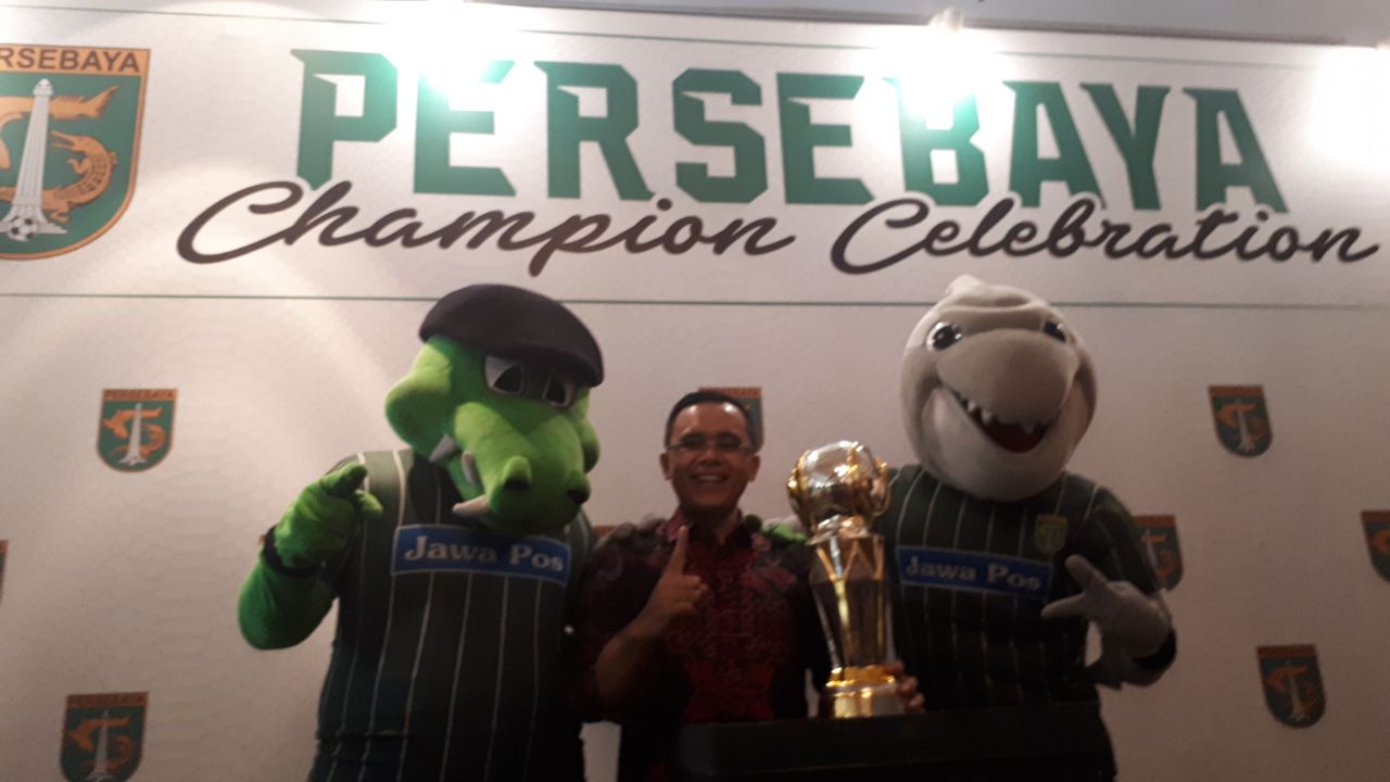 Bupati Banyuwangi, Abdullah Azwar Anas saat menghadiri acara Persebaya Champion Celebration, Selasa 5 Desember 2017. (foto : ngopibareng) 