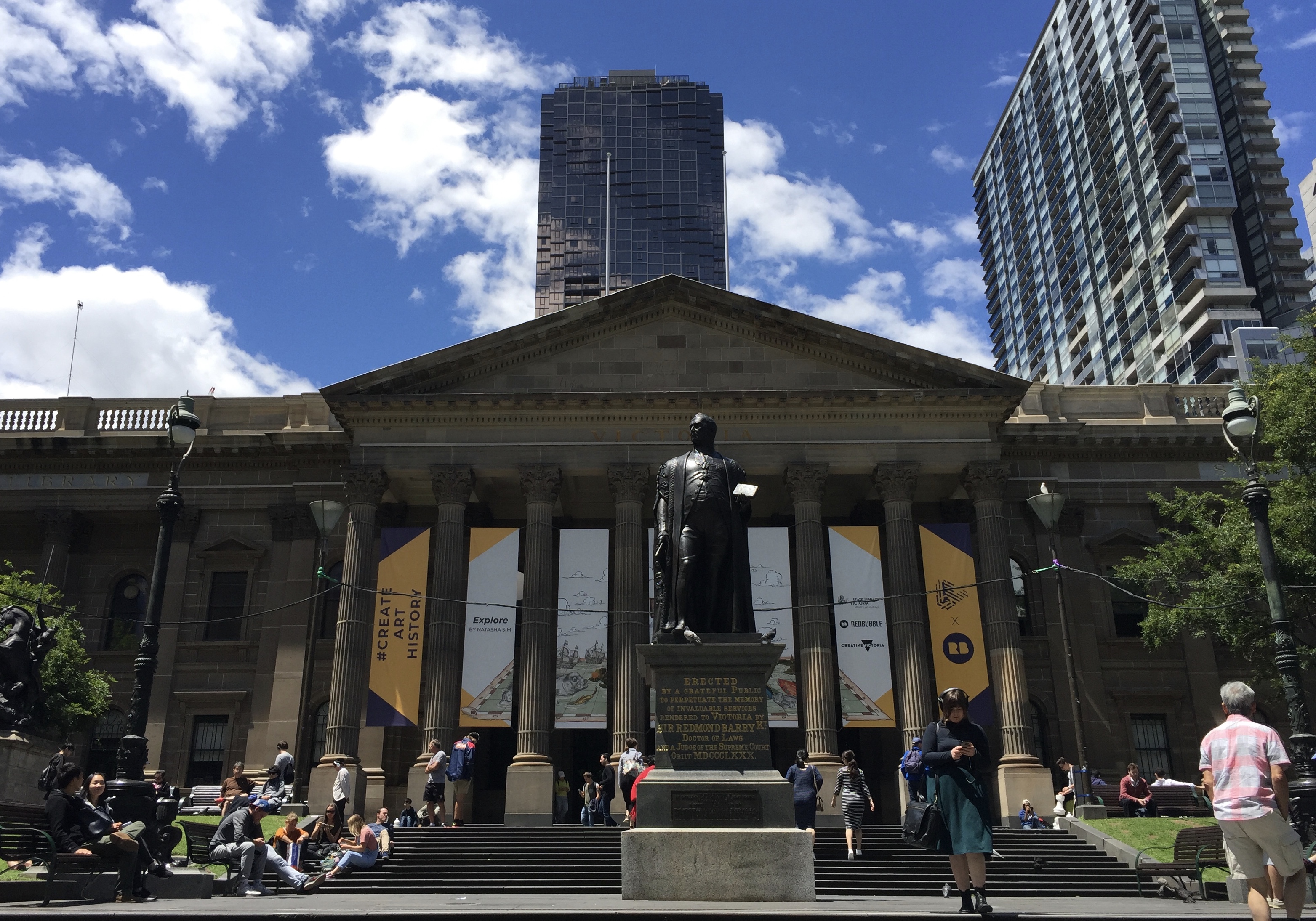 MEGAH: Victoria State Library yang megah dan besar di pusat kota Melbourne. (Foto Arief Afandi/ngopibareng)