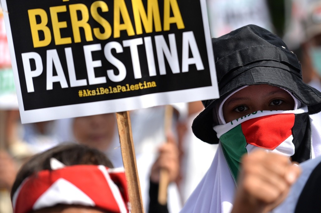 Aksi Bela Palestina. (Foto: Antara)