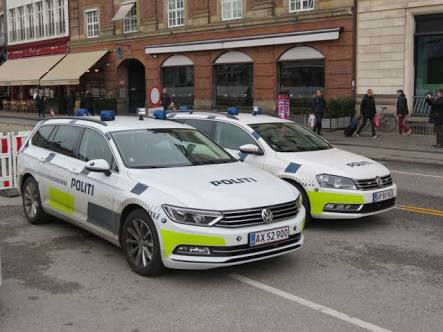 Mobil Polisi Denmark. (Foto : Antara)