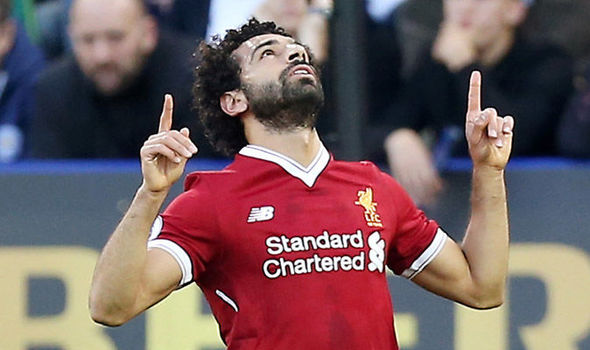 Selebrasi khas Salah salah satu yang membuat pendukung Liverpool mendadak ingin mengenal dan masuk agama Islam. foto;gettyimage