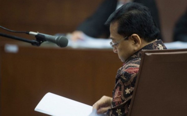 Setya Novanto saat menjalani sidang kedua. (Foto: Dokumentasi)