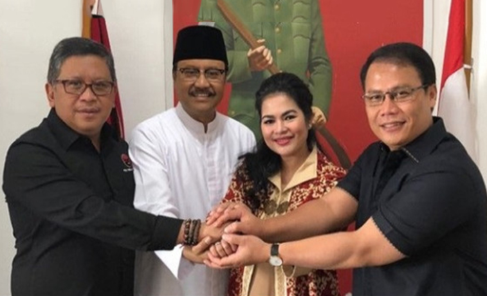 Hasto Kristiyanto, Gus Ipul, Puti Guntur, dan Ahmad Basarah (Foto: Dokumentasi)