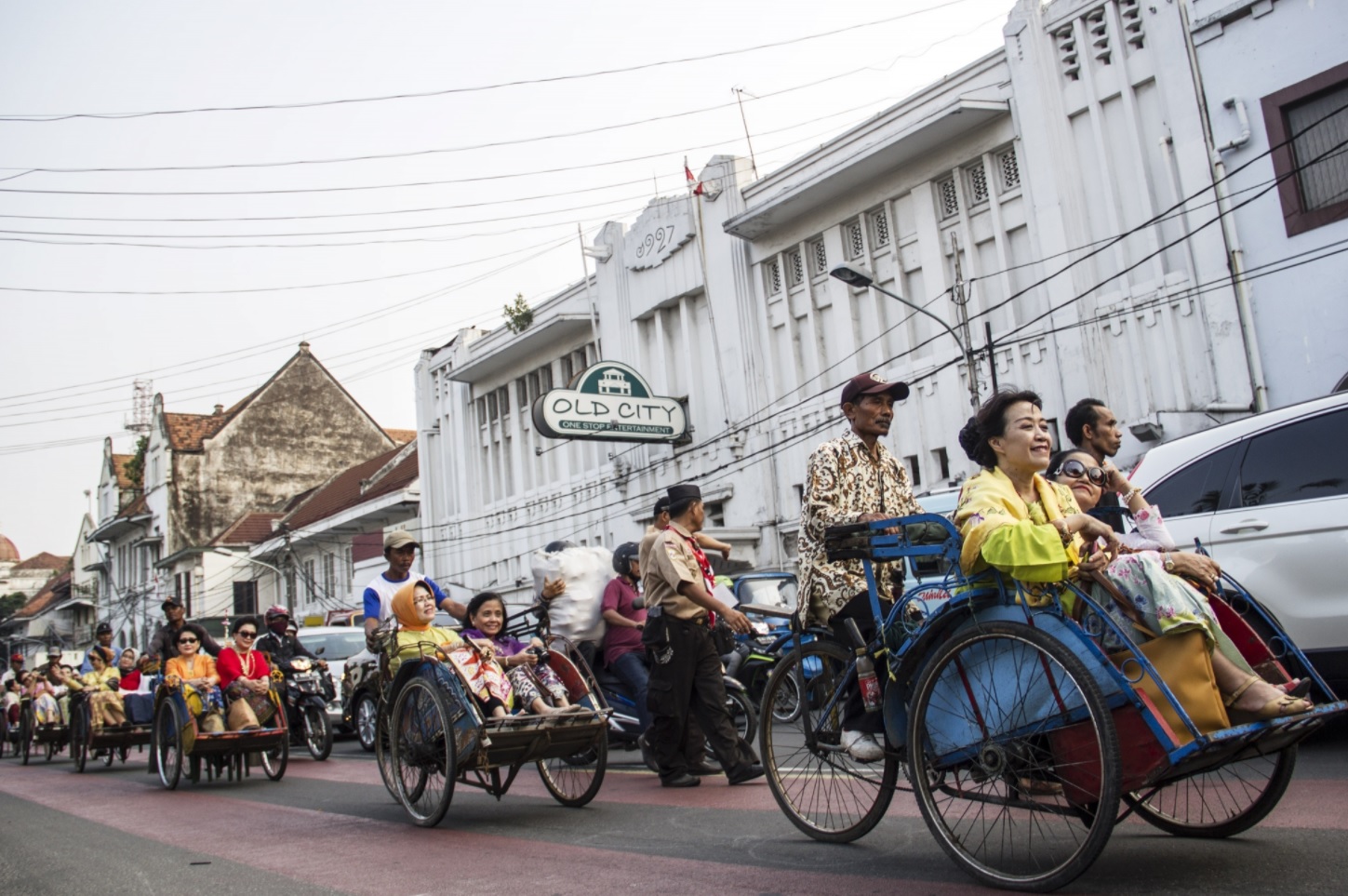 Ilustrasi becak. 