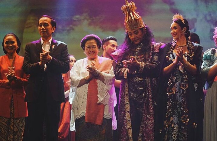 Megawati Soekarnoputri merayakan hari ulang tahun yang ke-71, di Teater Besar, Teater Jakarta, Taman Ismail Marzuki, Jakarta Pusat, 23 Januari 2018. (Foto: Istimewa)