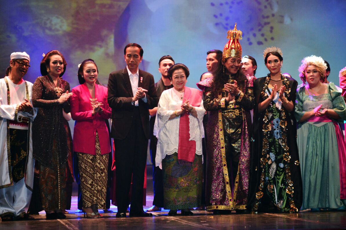 HUT Megawati, pada Senin, 23 Januari 2018, di Taman Ismail Marzuki, Jakarta. (Foto: Biro Pers Setpres)