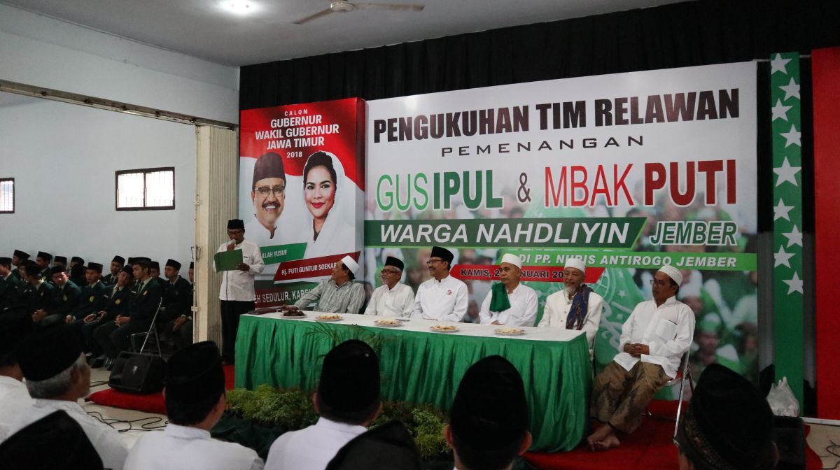 Pengukuhan Tim Relawan Nahdliyin Jember. (Foto : ngopibareng.id)