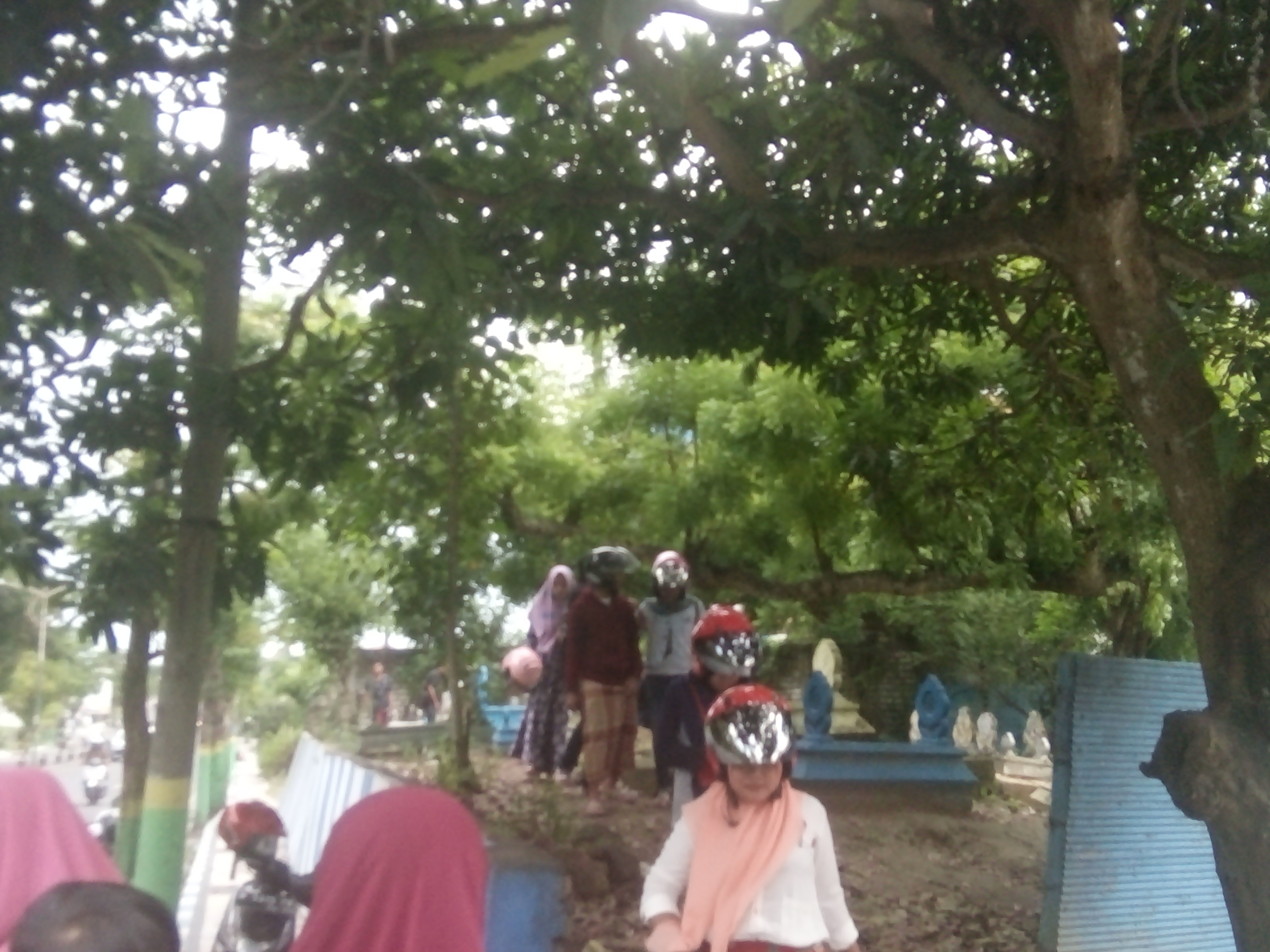 Makam keluarga di depan rumah keluarga besar Guru Budi.