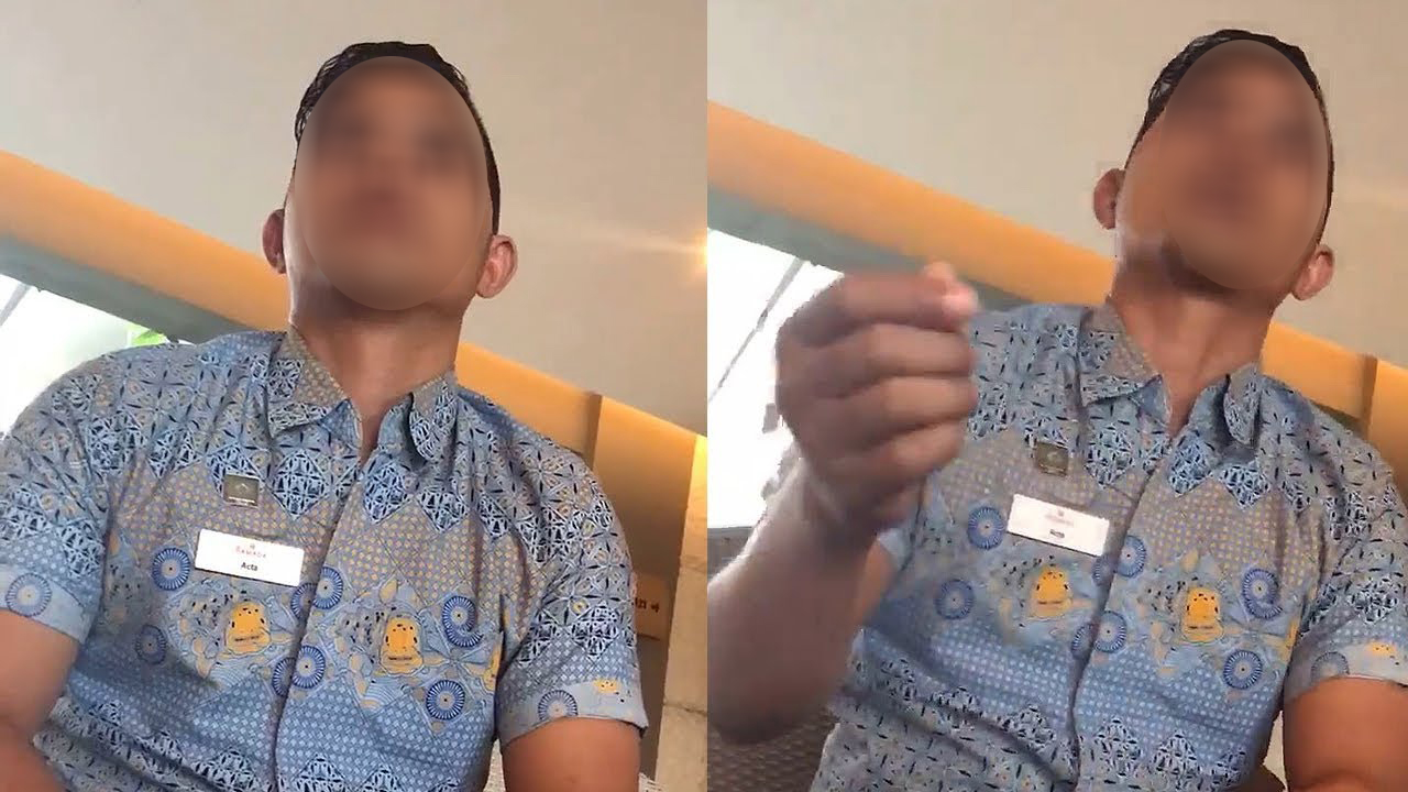 Sosok pegawai hotel yang  diduga melakukan pelecehan seksual. (Foto: Facebook)