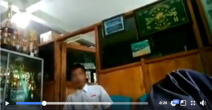 Tangkapan layar video viral seorang siswa yang ajak duel saat diperingatkan karena ketahuan membolos. (Foto:Facebook)