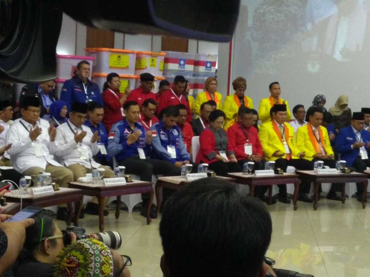 Pengundian & Penetapan Nomor Urut Parpol Peserta Pemilu 2019, Minggu, 18 Februari 2018, di Ruang Sidang Utama Lt.2 KPU RI. (Foto: Dok. KPU)