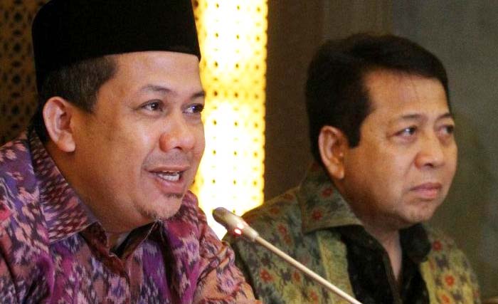 Fahri  Hamzah dan Setya Novanto, beberapa waktu lalu. (foto: jakartasatu.com)