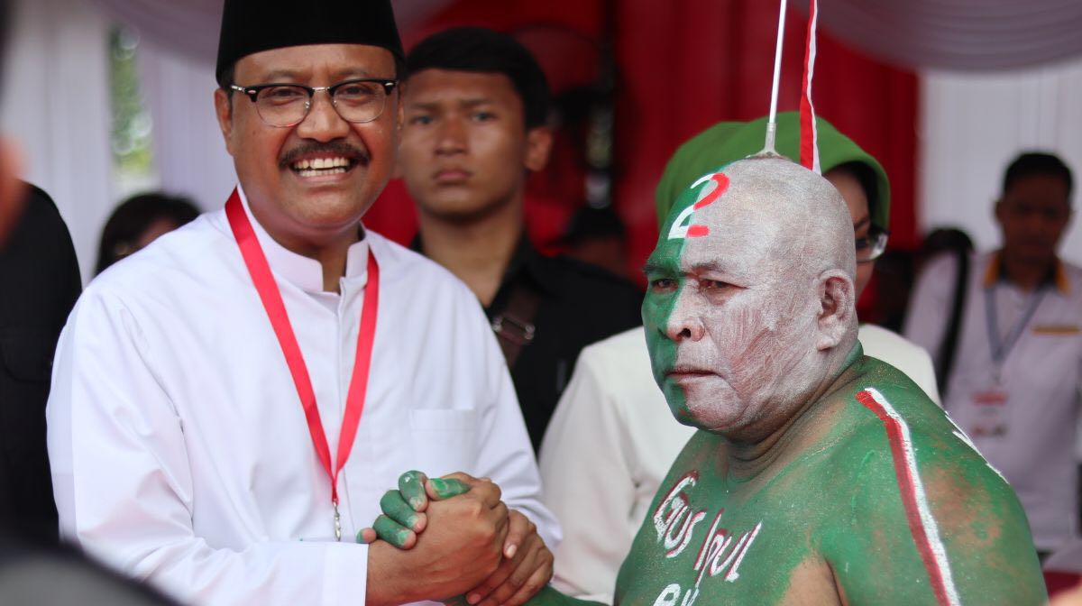 Gus Ipul bersama Jamali saat deklarasi kampanye damai beberapa waktu lalu. (Foto: Ist)